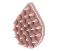 Spazzola Massaggio Chioma in Silicone Rosa per Shampoo, Testa | Impugnatura Comoda, Forma a Goccia, Facile Lavaggio, Non Aggroviglia, Massaggia Cuoio Capelluto