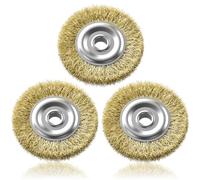Spazzola metallica di ricambio per Ryobi RAC814, con foro per pergolato, per RY18PCA-0, OPC1800, OPC1815, EFB 400/401 e altri, 4 pezzi, per pulizia di detriti di ruggine (115 mm x 16 mm x 10 mm)