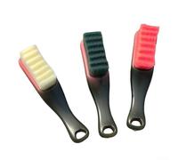 Spazzola metallica per uso domestico e giardino, manico ergonomico con setole morbide affusolate, confezione da 3 spazzole per la pulizia in fibra composita per scarpe, scarpe da ginnastica, tela e