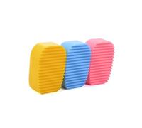 Spazzola Mini da Bucato in Silicone Gialla, Lavaggio a Mano | Design Forato, Adatta per Polsini e Finestre, Uso in Pulizia e Lavanderia