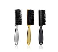 Spazzola morbida per capelli da parrucchiere, testa ad olio, pettine maschile per la schiena, per taglio di capelli, collo, barba, strumenti da barbiere (set di 3)