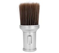Spazzola multifunzionale per capelli spezzati, morbida e leggera, adatta alla pelle, per collo barbiere, per spolverare la barba, rasatura, taglio di capelli, pulizia, uso (Argento)