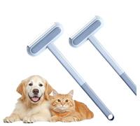 Spazzola multifunzione per la rimozione dei peli di gatto e cane, spazzola lavabile e riutilizzabile per tappeti e divani - Manico lungo regolabile con bocchetta a lancia e tergivetro (2pcs)