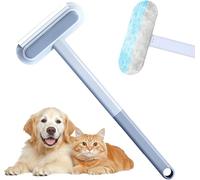Spazzola multifunzione per la rimozione dei peli di gatto e cane, spazzola lavabile e riutilizzabile per tappeti e divani - Manico lungo regolabile con bocchetta a lancia e tergivetro (1pcs)