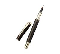 Spazzola multiuso per calligrafia, in metallo, con punta a pelo di lupo e penna per calligrafia, design adatto ai viaggi