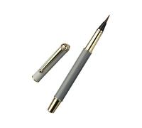 Spazzola multiuso per calligrafia, in metallo, con punta per capelli di lupo e design adatto ai viaggi, penna portatile cinese