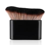 Spazzola nera per il corpo per il trucco in morbida fibra sintetica con setole autoabbronzanti con forte presa in polvere spazzola abbronzante facile da trasportare gocce abbronzanti per il viso