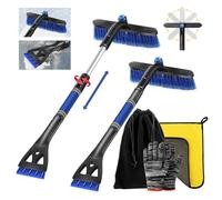 Spazzola Neve con Raschietto per Ghiaccio,Raschietto per Ghiaccio Auto telescopico,Raschietto Ghiaccio Auto,raschia Ghiaccio per Auto,Spazzola Neve Auto,spatola per Ghiaccio Auto