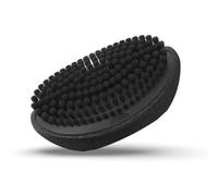 Spazzola Olivia Garden Barber Palm Wave con cuscino nero e setole di cinghiale vegane, ABS riciclato, finitura soft-touch nera craquel