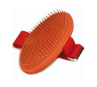 Spazzola ovale da palmo i metallo con punte in gomma per cani e gatti Record