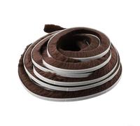 Spazzola paraspifferi a spazzola da 10 m, nastro sigillante per porte e finestre, resistente alle intemperie, blocca polvere, vento e rumore con supporto forte (9 x 9 mm marrone)