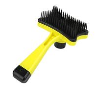 Spazzola per Animali Domestici, Penetra Profondamente nel Pelo, 12,5x7,6cm - Rimuove Pelo Sciolto e Nodi, Migliora Circolazione Sanguigna, Adatta a Cani e Gatti (Gialla)