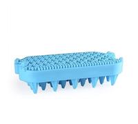 Spazzola per animali domestici Pettine da massaggio con spazzola for pulizia cava in silicone morbido for la rimozione dei peli di animali domestici for cani e gatti Spazzole per animali domestici(Blu