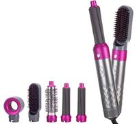 Spazzola per asciugacapelli 5 in 1, tecnologia ionica, materiale ABS e lega di alluminio, 1000 W, elettrica, uso professionale, 5 accessori intercambiabili, tutti i tipi di capelli, YX-818