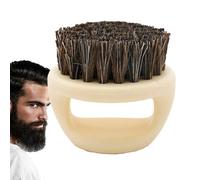 Spazzola per barba con setole di cinghiale | Spazzola per modellare la barba vintage con manico,Styling dei capelli per il viso per applicazione di olio e balsamo, adatto a casa, in viaggio e al