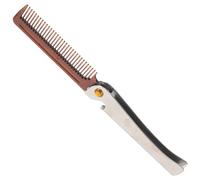 Spazzola per Barba da Uomo Pieghevole in Acciaio Inossidabile | Stile Elegante e Compatto, Funzione Apribottiglie, Cura del Baffo, Facile da Pulire e Trasportare