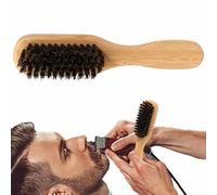 Spazzola per barba da uomo, spazzola lisciante per barba, spazzola con setole di cinghiale, set per la cura di barba e baffi, pettine per baffi adatto per domare, modellare e curare quotidianamente