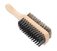 Spazzola per Barba Doppia, Setole e Legno di Faggio Giallo | Sapone da Barba e Tazza, Crea la Schiuma, Rimuove Peli Spezzati, Uso Uomo, Finitura Giallo