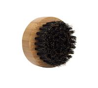 Spazzola per barba e baffi con manico rotondo in legno per peli del viso con setole di cinghiale per la cura della barba ammorbidisce il viso e i baffi