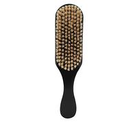 Spazzola per barba e pettine per capelli con manico in legno, pettine barba uomo per la cura e lo styling, pettine parrucchiere ergonomico in legno per spazzolare la barba (Nera)