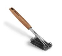 Spazzola per barbecue BURNHARD® con 3 testine, setole in acciaio inox extra spesse, antigraffio, 42 cm, gancio per appendere, pulizia efficace - Spazzola premium per griglia