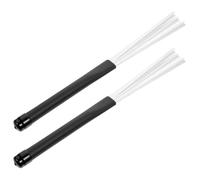 Spazzola per Batteria Jazz Telescopica in Nylon, Bianca, 1 Paio | Set di Percussione, Portatile e Facile da Impugnare, Adatta a Principianti, Si Ripone in Drum Bag