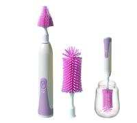 Spazzola per biberon elettrico in silicone, set di spazzole per biberon impermeabili, spazzola per capezzoli, pulizia a 360 ° , 1200 mAh, detergente per biberon, spazzola per biberon per new mamme