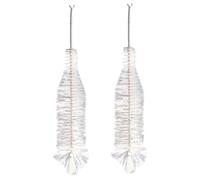 Spazzola per bottiglie di vino, 2 pezzi di pratica spazzola lunga per bottiglie, detergente multiuso per tazze, per tutti i tipi di tazze di vetro a collo stretto e con tappo oscillante