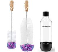 Spazzola per bottiglie SodaStream da 1 litro, 2 spazzole per bottiglie con testa in lana antigraffio, delicata e senza graffi, per bottiglie di soda