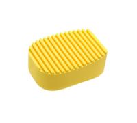 Spazzola per Bucato in Silicone Gialla, Manico Ergonomico per Lavaggio | Design Cavo senza Punte, Presa Dita Comoda, Delicata sui Tessuti, per Pantaloni e Polsini