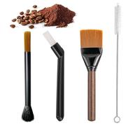 Spazzola per Caffè, Pennelli Barista, Pennelli da Caffè, Accessori Barista, Caffè Spazzola di Pulizia, Ti Aiuta a Pulire le Aree Delle Fessure e a Rimuovere Facilmente i Residui di Caffè, 4 Pezzi