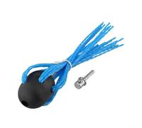 Spazzola per camino con testa flessibile in alluminio e connettore, kit di pulizia per spazzacamino per la pulizia dei tubi della stufa a pellet (1 pezzo blu)