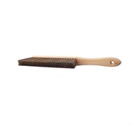 Spazzola per camino in legno marrone, lunghezza 36 cm, con design speciale per pulire cuciture strette nel focolare del fuoco