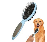 Spazzola per cani a doppio strato 2 in 1 - Spazzola autopulente per cani, gatti e conigli, strumento professionale per rimuovere di animali domestici, per capelli lisci e sani