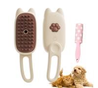 Spazzola per cani a vapore per spargimento, pettine per depurazione per gatti, pettine per la rimozione dei peli degli animali domestici, 3 in 1, con braccio rotante a 360°, per peli lunghi e corti
