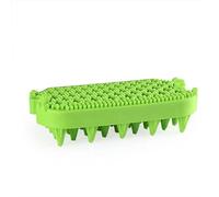 Spazzola per cani e gatti Pettine da massaggio con spazzola for pulizia cava in silicone morbido for la rimozione dei peli di animali domestici for cani e gatti Pennello per animali domestici(Green)