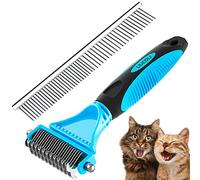 Spazzola per Cani Gatti, Pettine Professionale per Pelo Lungo e Corto, LIUCOLI Toelettatura Accessori Gatto Cane - Toglie Pelo Morto e Nodi, Riduce Perdita dei Peli Animali