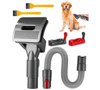 Spazzola per Cani,Peli Cane Gatto Compatibile per Dyson V11 V10 V8 V7,Spazzola Aspira Peli Animali Domestici con Adattatore Convertitore,2 Fermo Tasto Accensione,2 Spazzolini,Pet Grooming Kit Ricambi