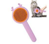 Spazzola Per Cani Per La Del Pelo,Pettine Massaggiante 2-In-1 Per Cani Con Pulsante Di Sgancio,Accessorio da Toelettatura per Cuccioli - Per Casa, Salone E Doccia Veterinaria