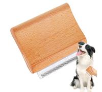 Spazzola per cani per la muda, manico in legno per toelettatura, rastrello, strumento per districare il sottopelo di cani e gatti, spazzola larga per rimuoverlo, riduce la mossa