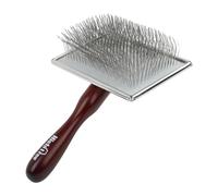 Spazzola per cani portatile per massaggi puliti, cane slicker Brush, 16,8 x 12 x 5 cm, tangle-free Grooming Tool for Small, Medium, Large Dogs & Pet, materiale legno e metalli