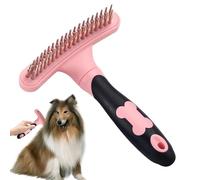 Spazzola per cani - Rastrello professionale per la rimozione dei morti | Accessori per la cura del cane con impugnatura ergonomica, accessori per la cura dei cani pelosi