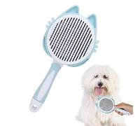 Spazzola per cani, spazzola per cani a forma di gatto per la perdita dei capelli e la cura del, spazzola per peli di animali domestici con semplice pulsante rimuove i tappetini per cuccioli di