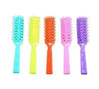 Spazzola per capelli a 7 file con setole a punta per capelli bagnati, corti, ricci, lisci, asciugatura a soffiaggio, districamento rapido