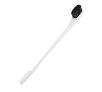 Spazzola per capelli a doppio lato, colore bianco, per bordi lisci, adatta a tutti i tipi di capelli, spazzola premium per controllo dei bordi, lunghezza 17,8 cm