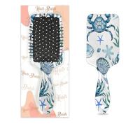 Spazzola per capelli a forma di animale oceano, conchiglie, stella marina, cuscino d'aria bagnato, spazzola districante in plastica, spazzola districante per capelli per bambini e adulti, regalo per