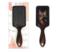 Spazzola per capelli a forma di cane pastore tedesco, motivo animale, cuscino d'aria asciutto e bagnato, spazzola districante in plastica, per bambini e adulti, regalo per il rientro a scuola, donne e