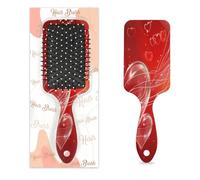 Spazzola per capelli a forma di cuore rosso amore cuore bagnato asciutto cuscino d'aria spazzola per capelli districante in plastica spazzola per capelli per bambini adulti ritorno a scuola regalo