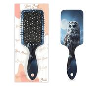Spazzola per capelli a forma di gufo e luna, spazzola per capelli districante in plastica per bambini e adulti, regalo per il rientro a scuola, donne e uomini