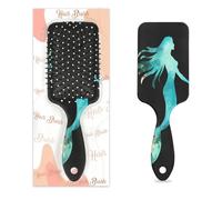 Spazzola per capelli a forma di sirena con animali marini e oceani, spazzola districante in plastica per bambini e adulti, regalo per il rientro a scuola, per donne e uomini